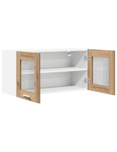 Armadio pensile Riga Rovere Artigiano e Bianco 80 x 31 x 40 cm