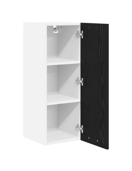 Armadio pensile Riga Rovere Affumicato e Bianco 30 x 31 x 80 cm