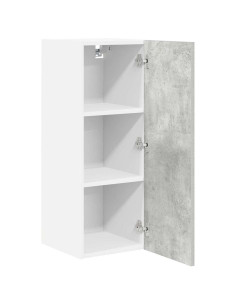 Armadio pensile Riga Grigio Cemento e Bianco 30 x 31 x 80 cm