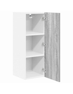 Armadio pensile Riga Grigio Sonoma e Bianco 30 x 31 x 80 cm