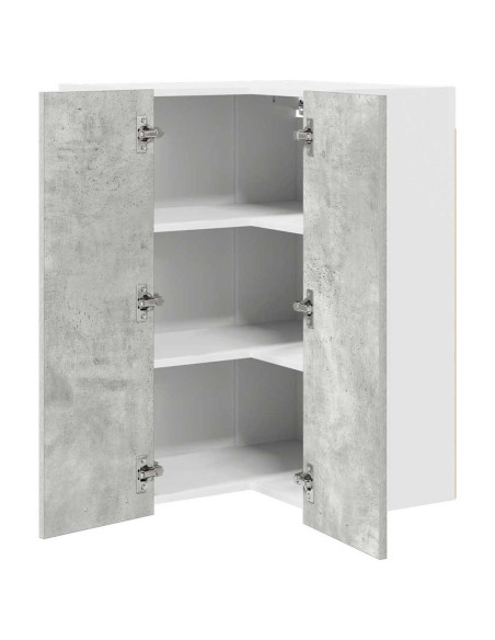 Armadio pensile Riga Grigio Cemento e Bianco 57 x 57 x 80 cm