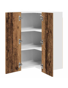 Armadio pensile Riga Rovere Affumicato e Bianco 57 x 57 x 80 cm