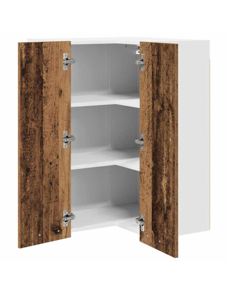 Armadio pensile Riga Rovere Affumicato e Bianco 57 x 57 x 80 cm