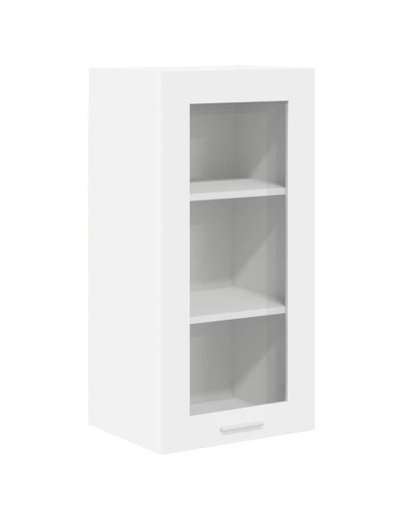 Armadio pensile con porta Riga 2 pcs Bianco 40 x 31 x 80 cm
