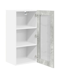 Armadio pensile con porta Riga Grigio cemento 40 x 31 x 80 cm