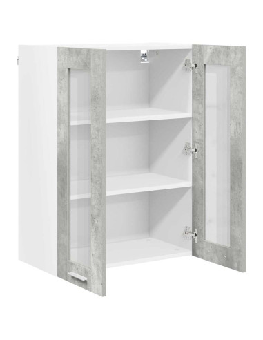 Armadio pensile con porta Riga Grigio cemento 60 x 31 x 80 cm