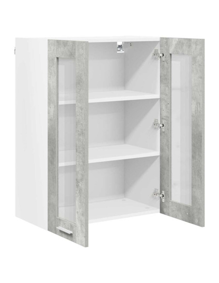 Armadio pensile con porta Riga Grigio cemento 60 x 31 x 80 cm