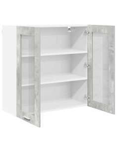 Armadio pensile con porta Riga Grigio cemento 80 x 31 x 80 cm