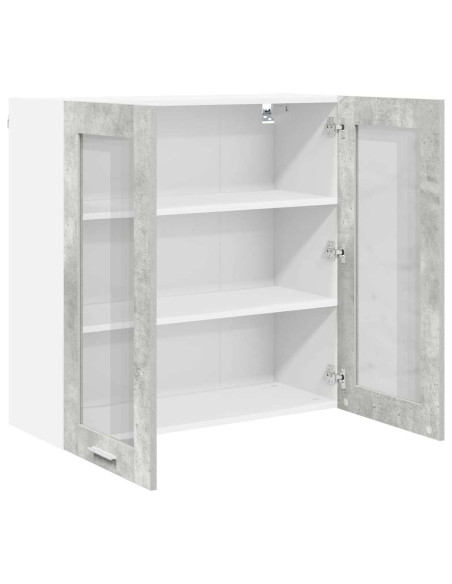 Armadio pensile con porta Riga Grigio cemento 80 x 31 x 80 cm