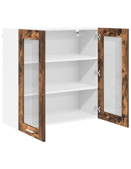 Armadio pensile con porta Riga Rovere fumé 80 x 31 x 80 cm