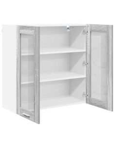 Armadio pensile con porta Riga Grigio Sonoma 80 x 31 x 80 cm