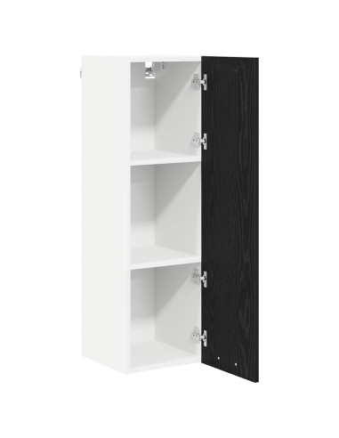 Armadio pensile con porta Riga Rovere Nero 30 x 31 x 100 cm