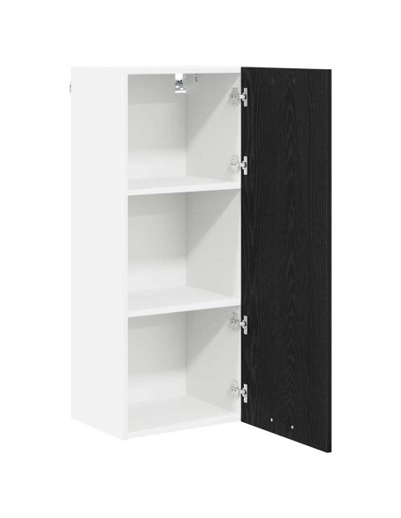 Armadio pensile con porta Riga Rovere Nero 40 x 31 x 100 cm
