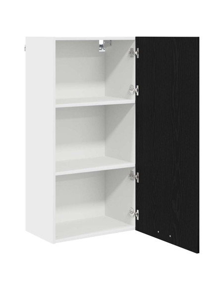 Armadio pensile con lo scaffale Riga Rovere Affumicato e Bianco