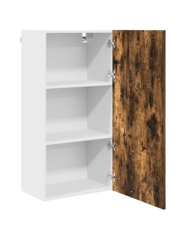 Armadio pensile con lo scaffale Riga Rovere Affumicato e Bianco