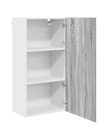 Armadio pensile Riga Grigio Sonoma e Bianco 50 x 31 x 100 cm