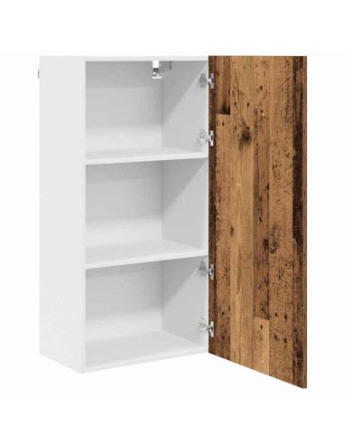 Armadio pensile con lo scaffale Riga Rovere Affumicato e Bianco