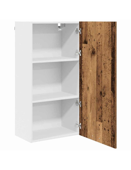 Armadio pensile con lo scaffale Riga Rovere Affumicato e Bianco