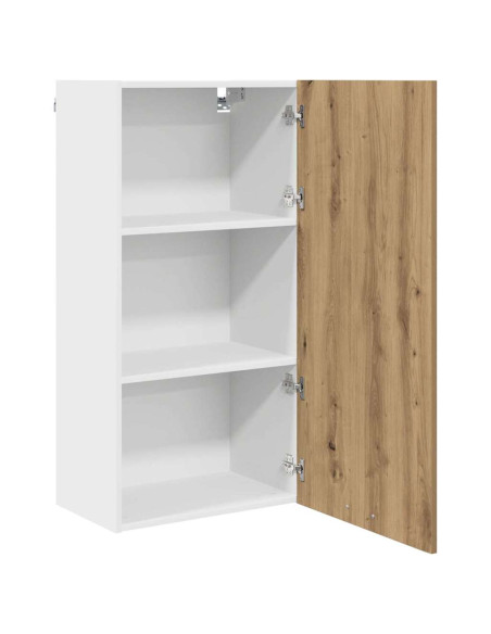 Armadio pensile Riga Rovere Artigiano e Bianco 50 x 31 x 100 cm