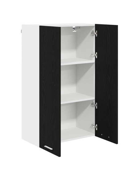 Armadio pensile con porta Riga Rovere Nero 60 x 31 x 100 cm