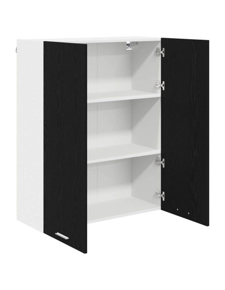 Armadio pensile con porta Riga Rovere Nero 80 x 31 x 100 cm