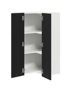 Armadio pensile con lo scaffale Riga Rovere Affumicato e Bianco