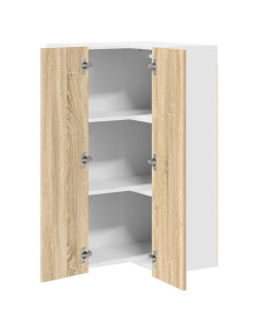 Armadio pensile Riga Quercia Sonoma e Bianca 57 x 57 x 100 cm