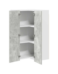 Armadio pensile Riga Grigio Cemento e Bianco 57 x 57 x 100 cm