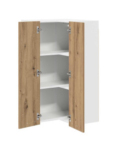 Armadio pensile Riga Rovere Artigiano e Bianco 57 x 57 x 100 cm