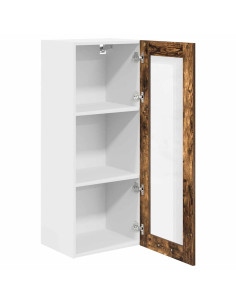 Armadio pensile con porta Riga Rovere fumé 40 x 31 x 100 cm