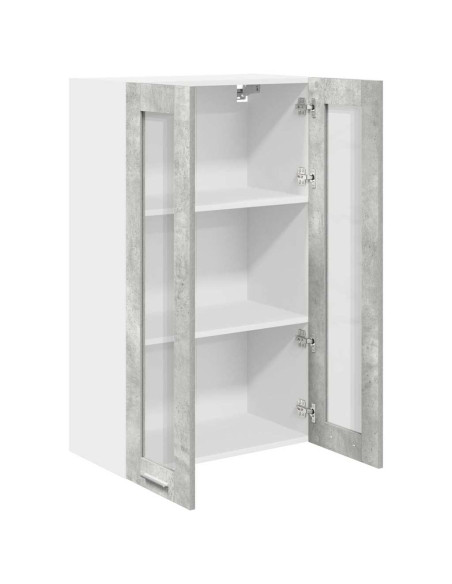 Armadio pensile con porta Riga Grigio cemento 60 x 31 x 100 cm