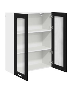 Armadio pensile con porta Riga Rovere Nero 80 x 31 x 100 cm