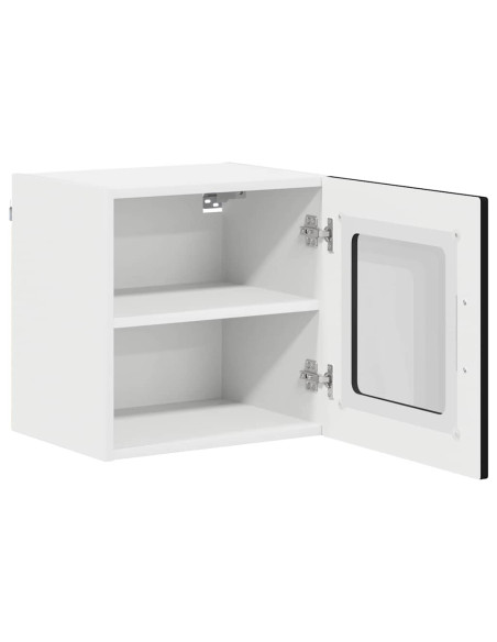 Pensile cucina con porta Nero 40 x 31 x 40 cm Legno multistrato