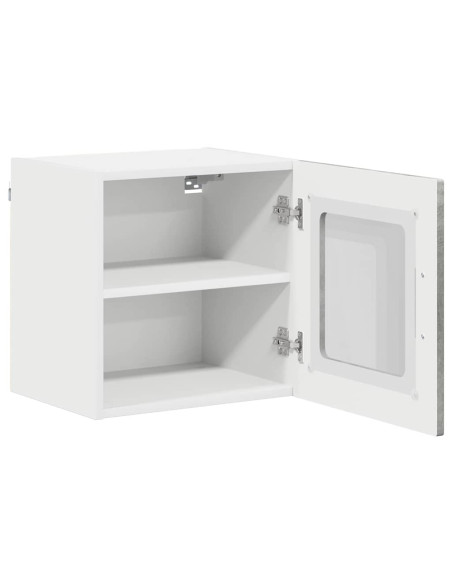 Pensile cucina con porta 2 pcs Grigio cemento 40 x 31 x 40 cm