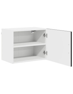 Pensile cucina con porta Nero 50 x 31 x 40 cm Legno multistrato