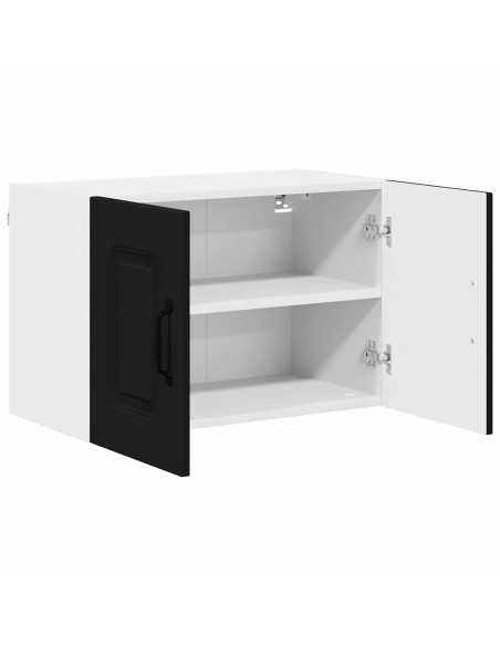 Pensile cucina con porta Nero 60 x 31 x 40 cm Legno multistrato