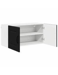 Pensile cucina con porta Nero 80 x 31 x 40 cm Legno multistrato