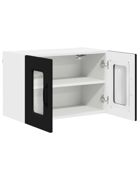 Pensile cucina 2 pcs Nero 60 x 31 x 40 cm Legno multistrato