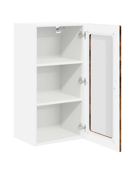 Pensile cucina con porta 2 pcs Rovere fumé 40 x 31 x 80 cm