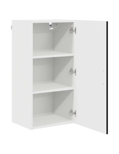 Pensile cucina con porta Nero 40 x 31 x 80 cm Legno multistrato