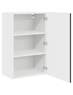 Pensile cucina con porta Nero 50 x 31 x 80 cm Legno multistrato