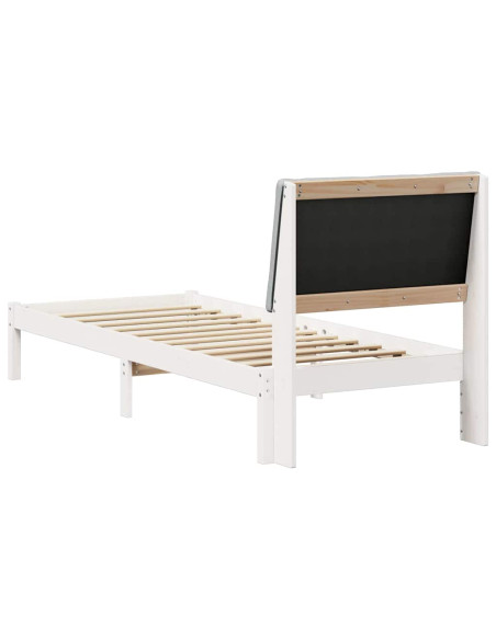 Struttura del Letto Bianco e grigio chiaro 75 x 190 cm