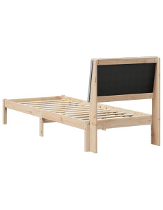 Struttura del Letto Marrone e grigio chiaro 75 x 190 cm