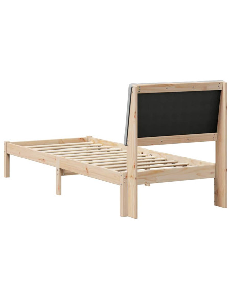 Struttura del Letto Marrone e grigio chiaro 75 x 190 cm