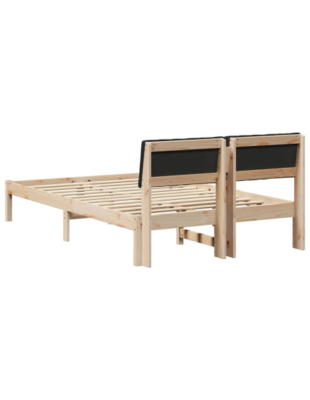 Struttura del Letto con testiera Marrone e nero 120 x 200 cm