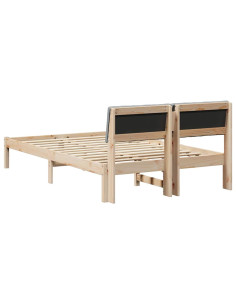 Struttura del Letto Marrone e grigio chiaro 120 x 200 cm