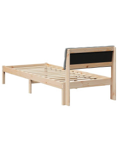 Struttura del Letto Marrone e grigio chiaro 75 x 190 cm