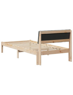 Struttura del Letto marrone e grigio scuro 90 x 190 cm