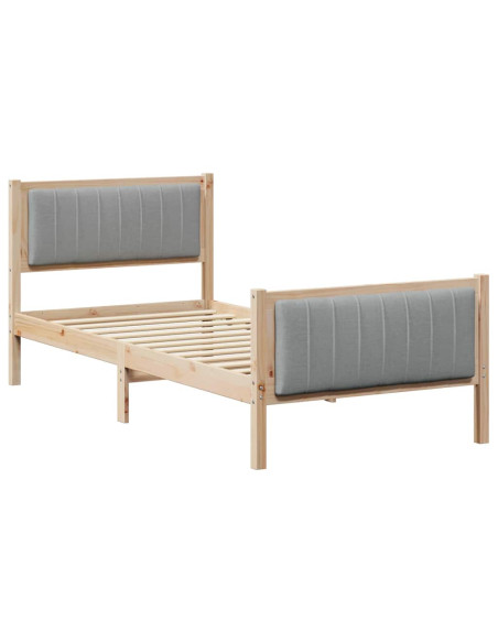 Struttura del Letto Marrone e grigio chiaro 90 x 190 cm