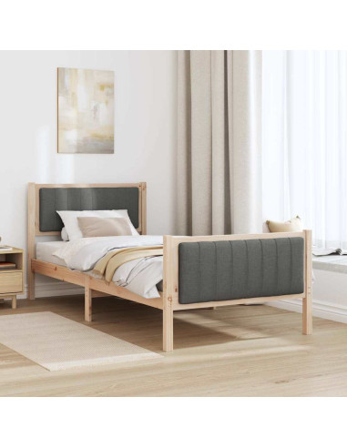 Struttura del Letto marrone e grigio scuro 90 x 190 cm